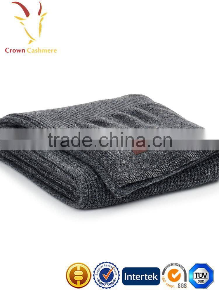 100% Kids Cashmere Knitted Wholesale Baby Throw Blankets