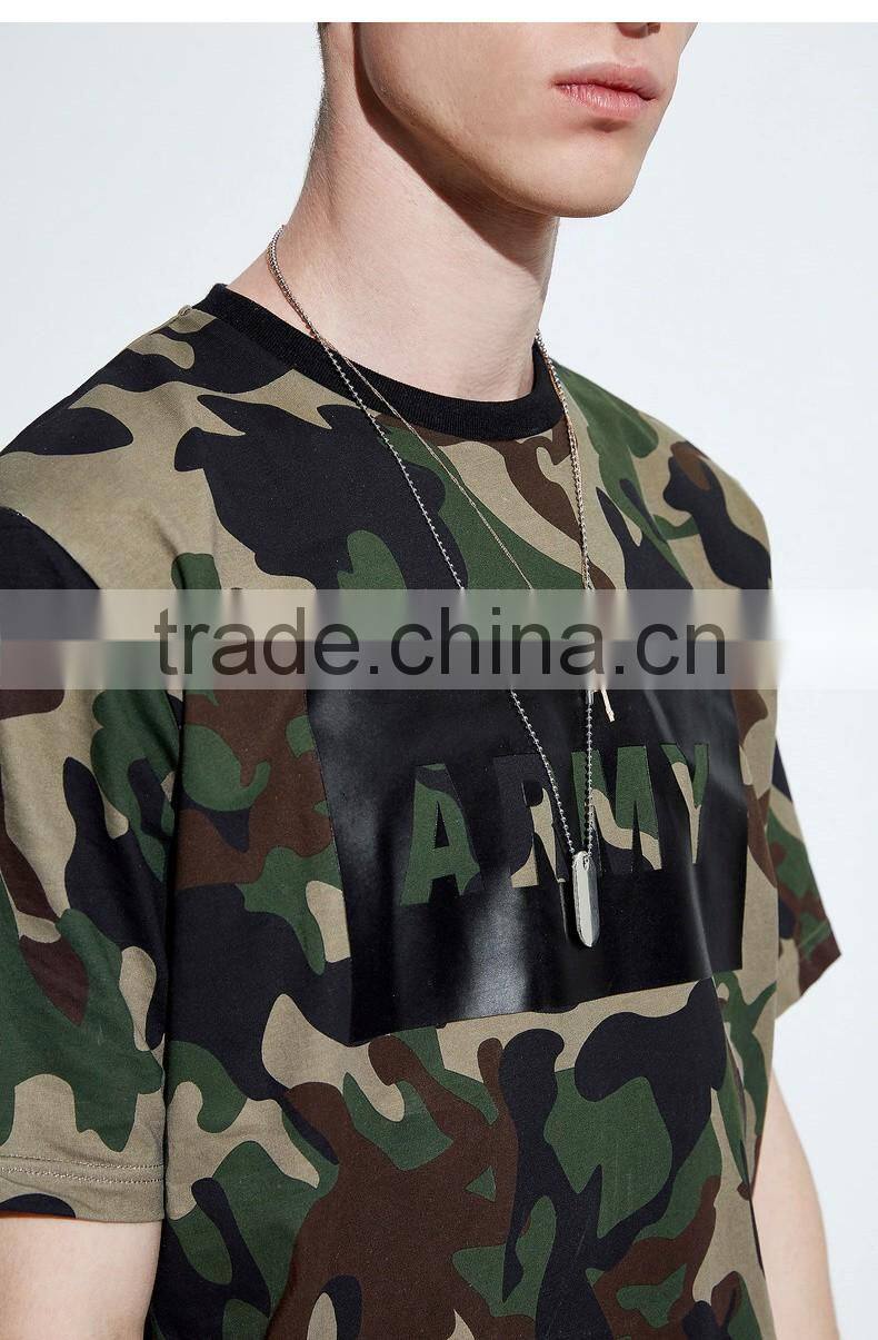 Fashion wholesale mens clothing blank camo t shirts