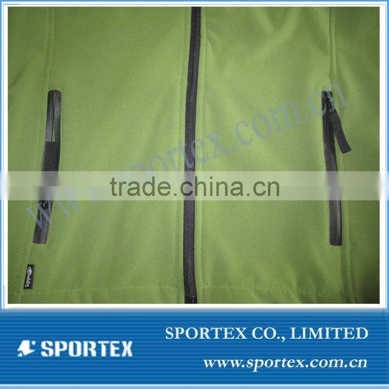 women's green solfshell jacket