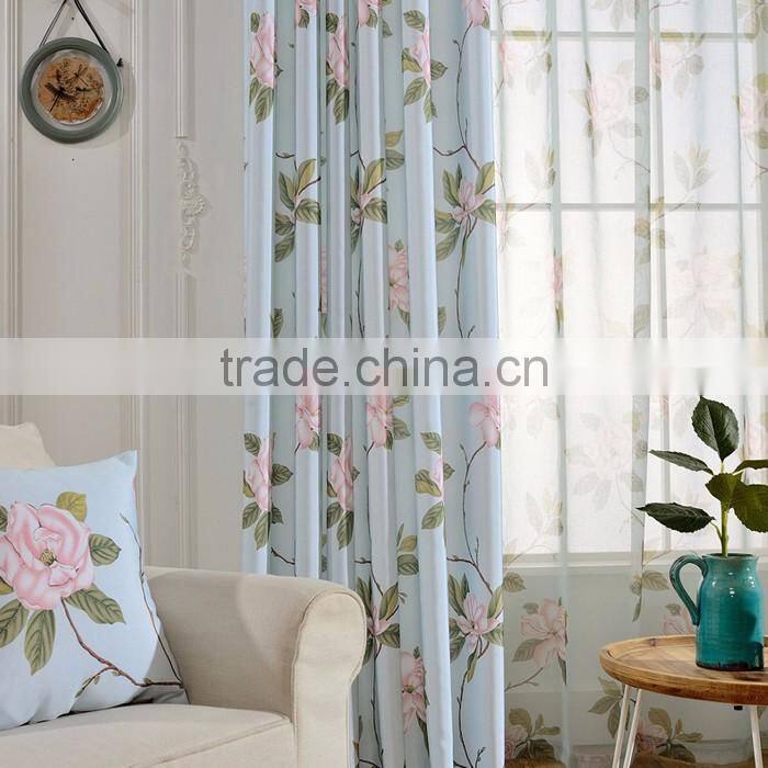Fashion Style Floral Designs Curtains Fabrics For Living Room