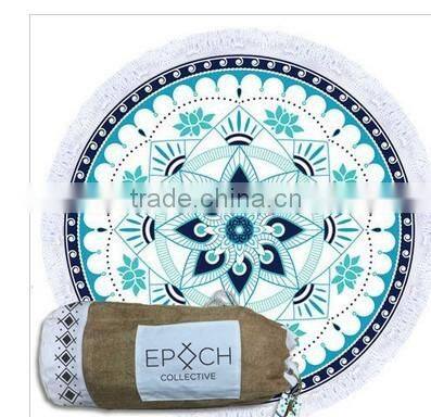 Peacock Mandala Round Tapestry Throw Hippie Gypsy Beach Blanket Yoga Mat Boho