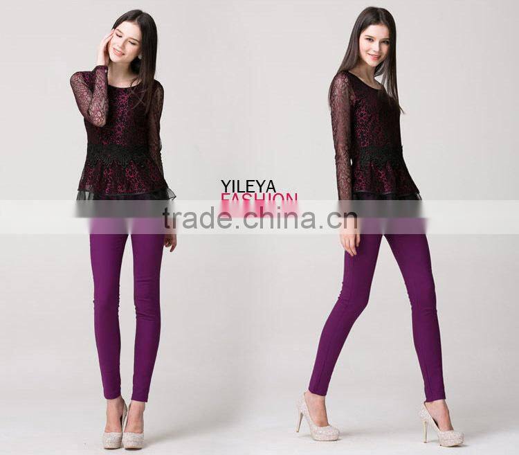 New product Promotion casual tight 98 cotton 2 spandex pants