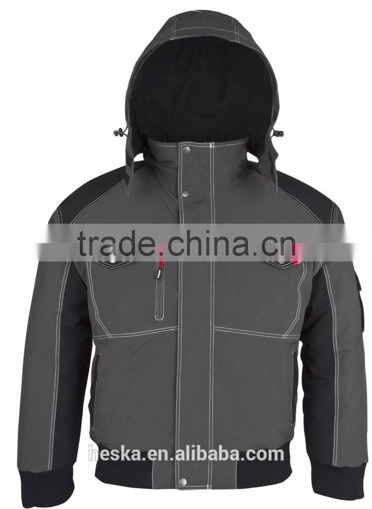 Mens seam tape waterproof pilot jacket Winter bomber jacket
