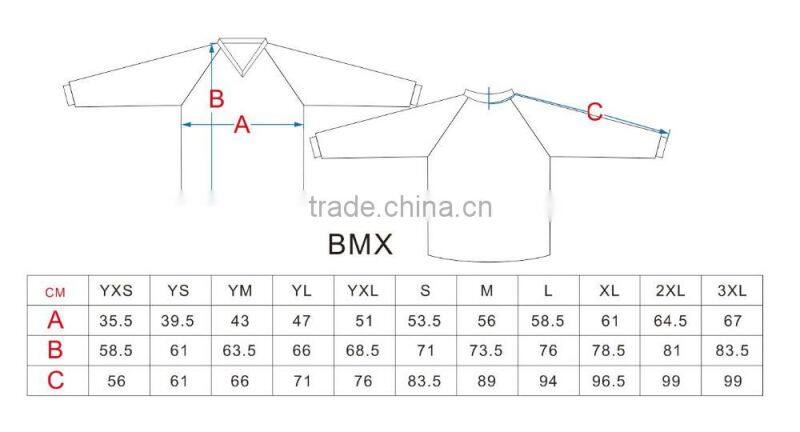 Wholesale Custom OEM BMX Race Shirts Sublimated Sportswear Bicycle Motocross Jersey