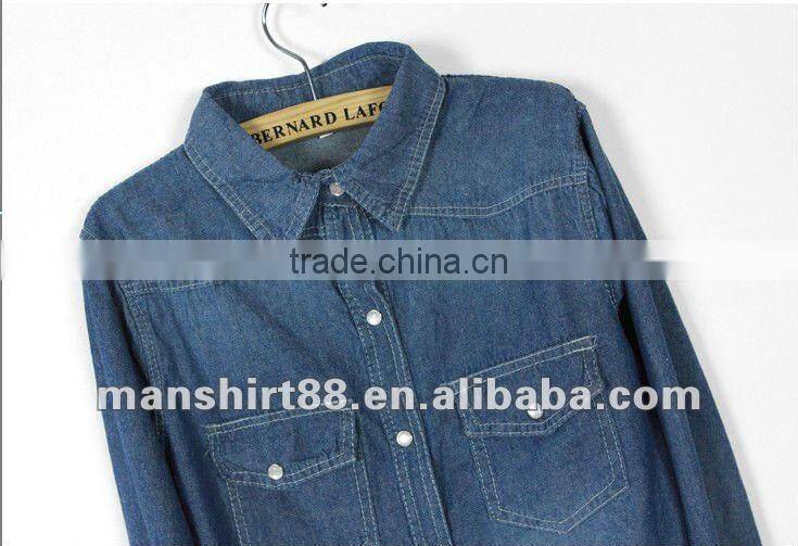 High quality 100%Cotton Denim long sleeve Shirt for men