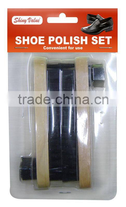 Different color and size Shoe Brush packed in blister card