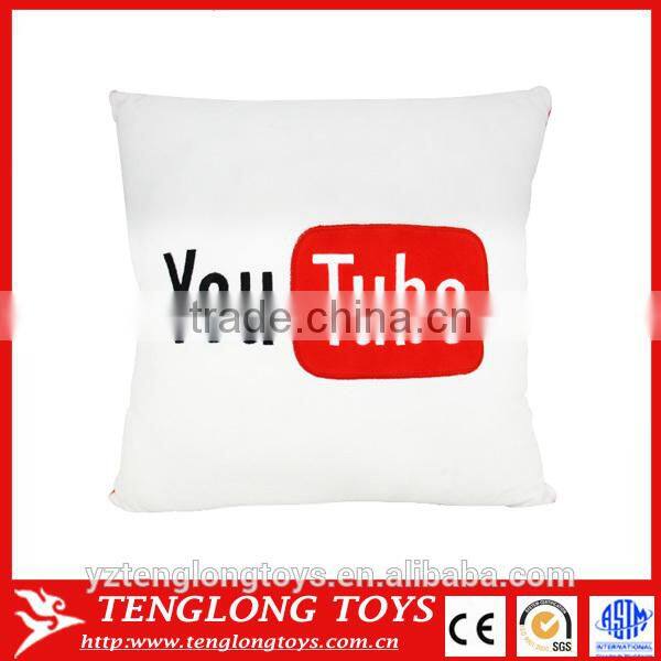 EN71 Approval plush inflatable decorative round shape throw pillow