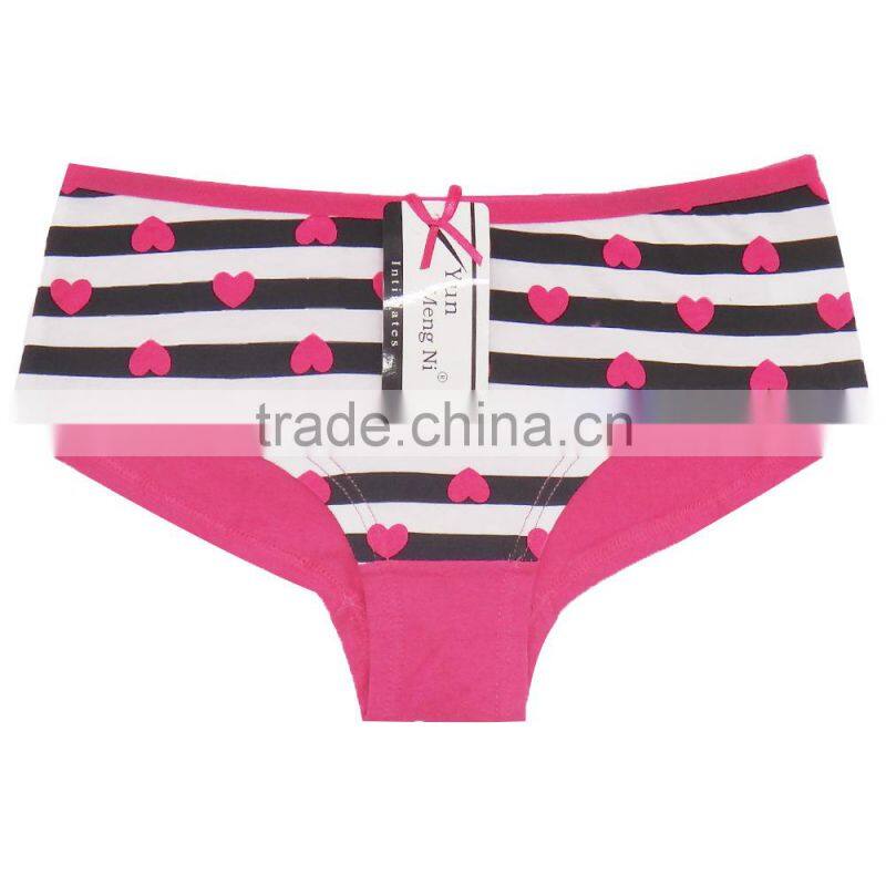 blue almond daisy cotton brief panties/yje wholesale plus size sexy cotton breathable underwea panties/mulit color