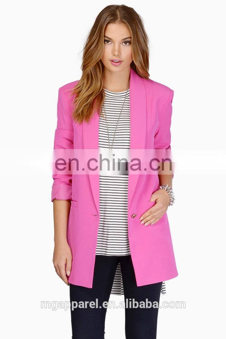 latest design shoulder pads included oversize fit blazer for women