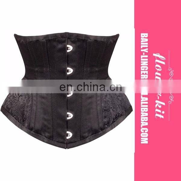 Wholesale Women Sexy Black Underbust Steel Boned Corset
