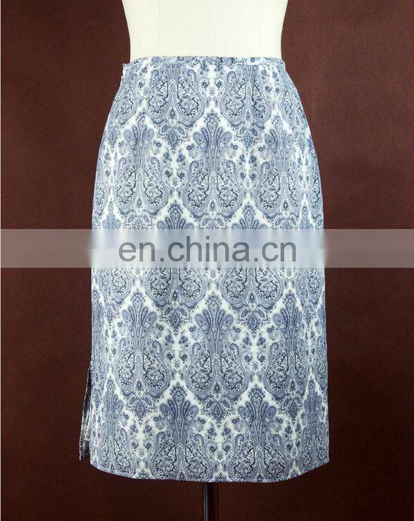 stylish vintage baroque printed chiffon skirt elegant chiffon dress