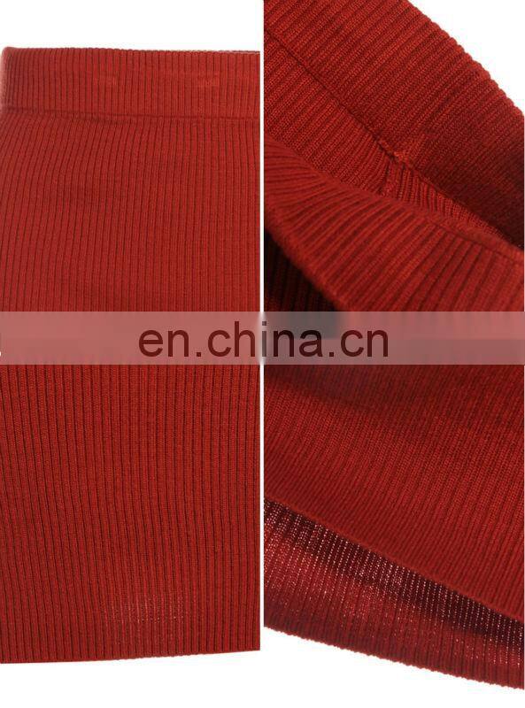 Latest fashion autumn lady simple elegant design high waist short skirt pencil skirt for women