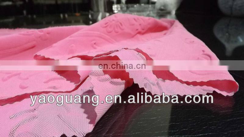 Knit 100%polyester embossing fabric for Lady dress