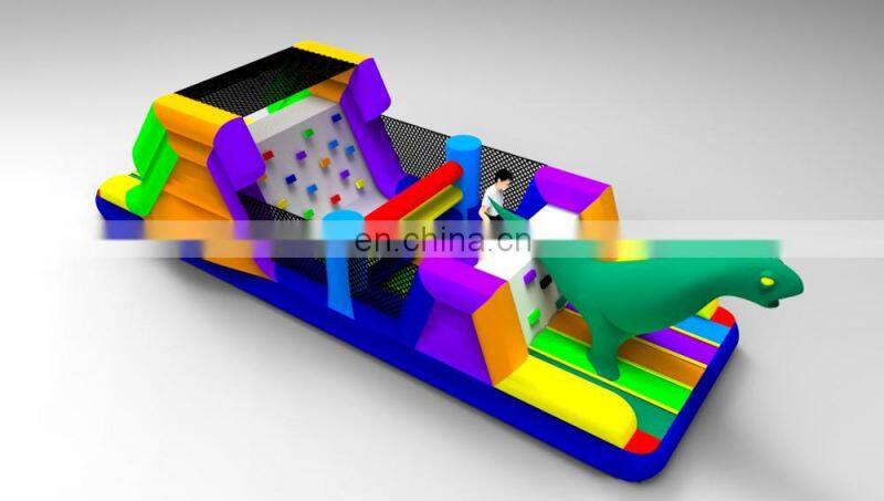 inflatable dinosaur playground with boot camp inflatable 5k obstacle course for sale