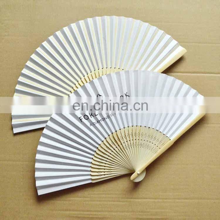 antique Japanese paper hand printed fan