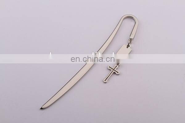 HOT SALE ADVERTISING DESK SILVER GIFT METAL CROSS SHAPE BOOKMARK