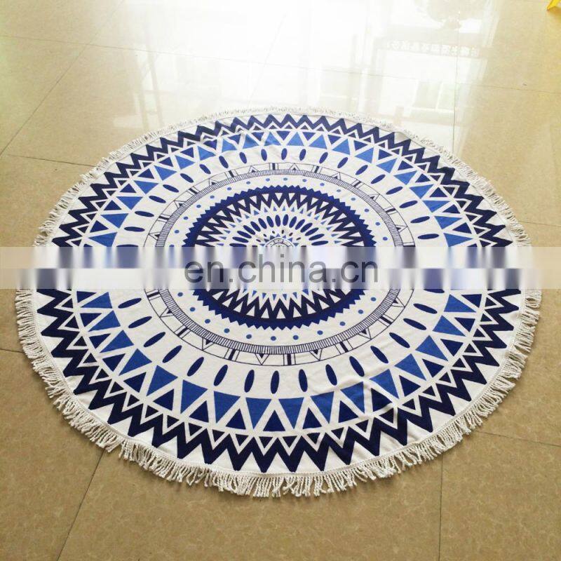 M0050 Micro Fiber Round 'Roundie' Beach Towel With Tassels