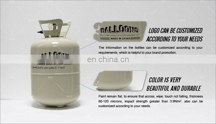 Wholesale 13.4L 30LB Steel Balloons Helium Gas Cylinder With Ribbon