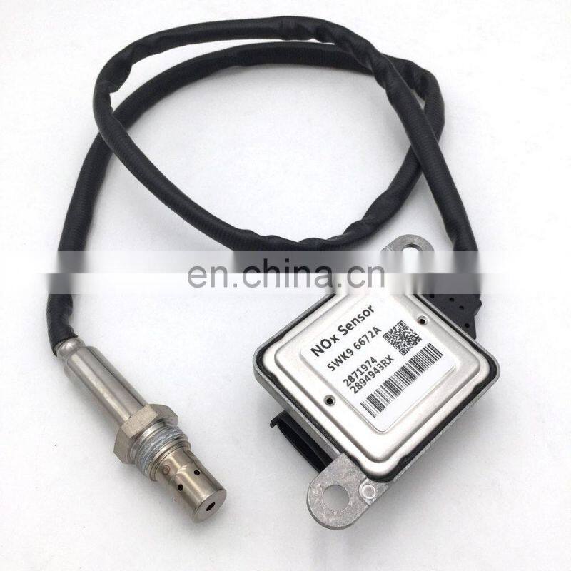 12V Flat Four Needles Nitrogen Oxide Sensor 5WK9 6672A 2894943RX 5WK96672A