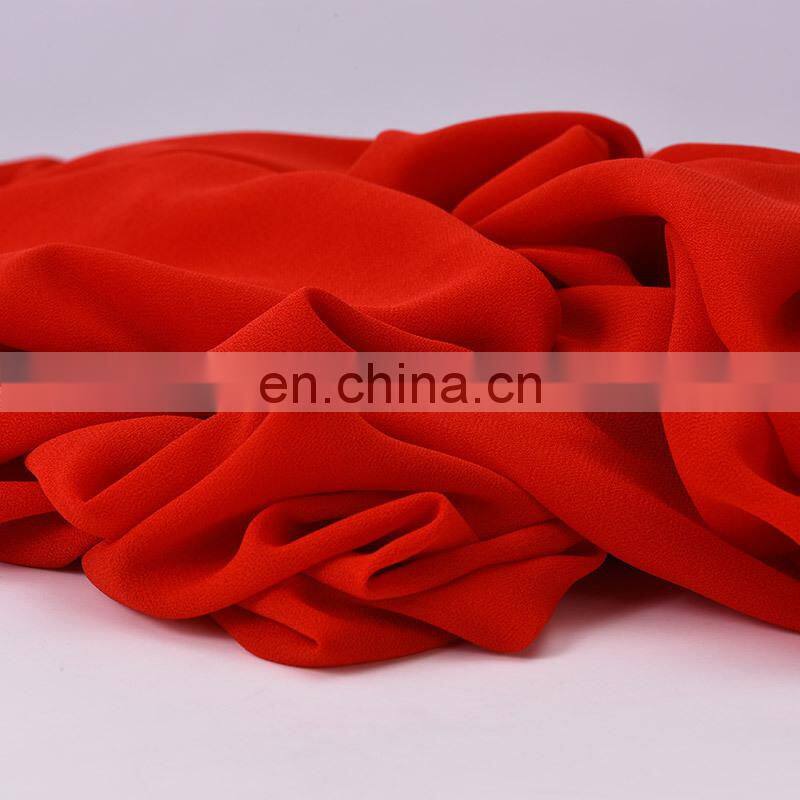 Best selling woman fashion dress 100% polyester 75D chiffon fabric