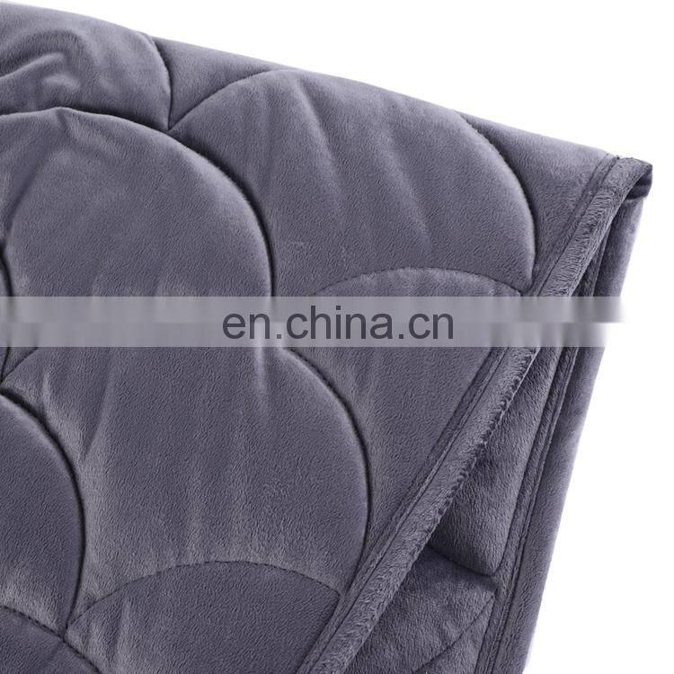 Factory Direct Sale 48x72Inch 60x80Inch Minky Fleece Quilted Weighted Gravity Blanket For Adult autism