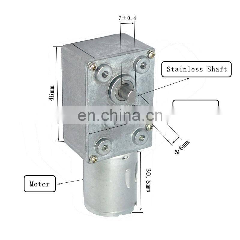 90degree worm gear motor 100rpm electric gear motor 12v