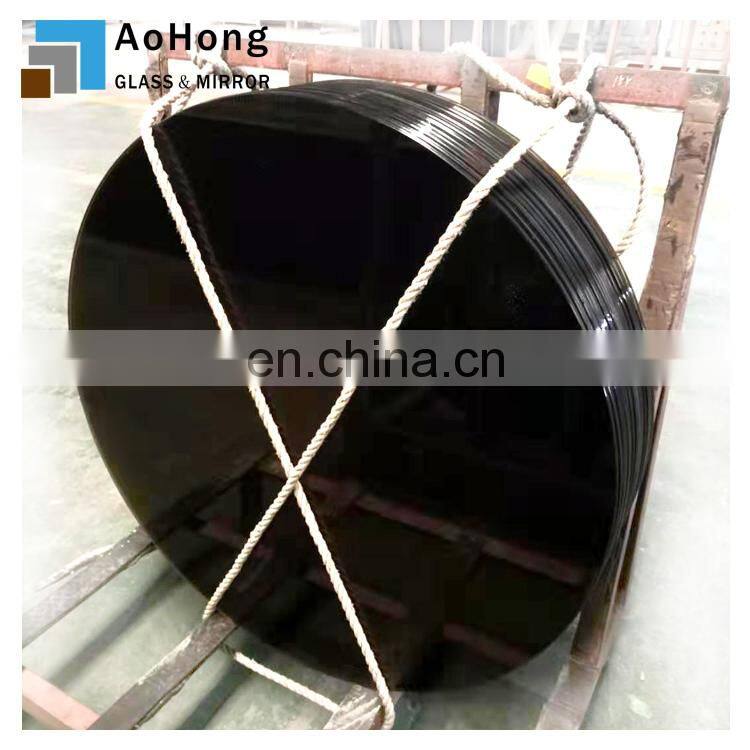 6mm 8mm 10mm Tempered Solid Black Glass Table Top