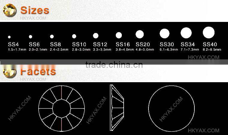 JZ03.25 China Manufacturer hot fix rhinestone;best quality flatback rhinestone;flat back rhinestone