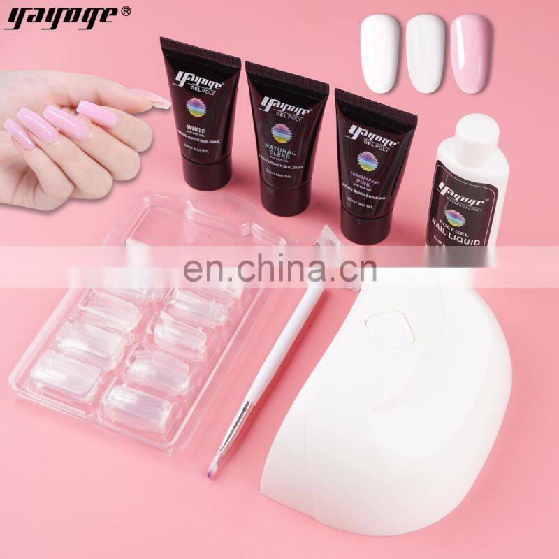 18W Lamp Nail Polish Kit Poly Gel Set For Kids