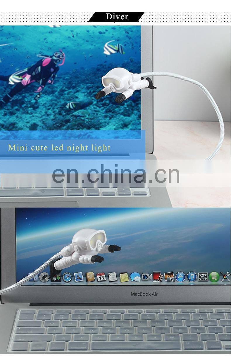 Children LED Night Light Flexible Multi Color Diver USB mini Cute Baby Night Light