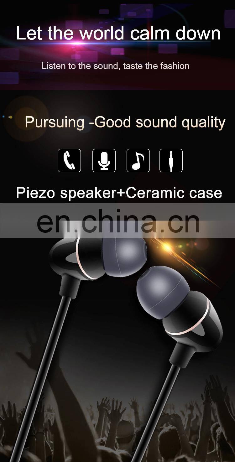YooType 2021 best selling ceramics wired earphone piezo speaker stereo audio sounds wired earbuds