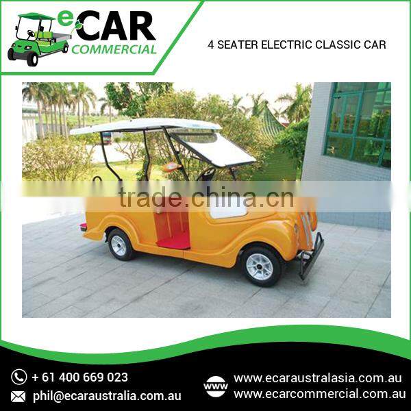 Top Selling Super Quality 4 Seater Electric Classic Car at Friendly Price