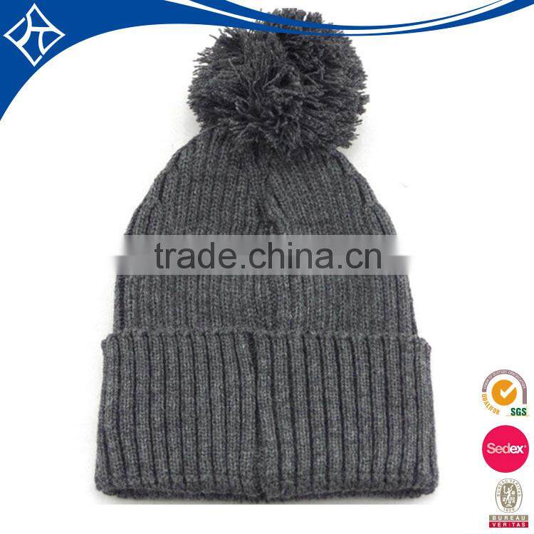 Pom pom Beanie Hats Wholesale, Custom Knit Acrylic Beanie