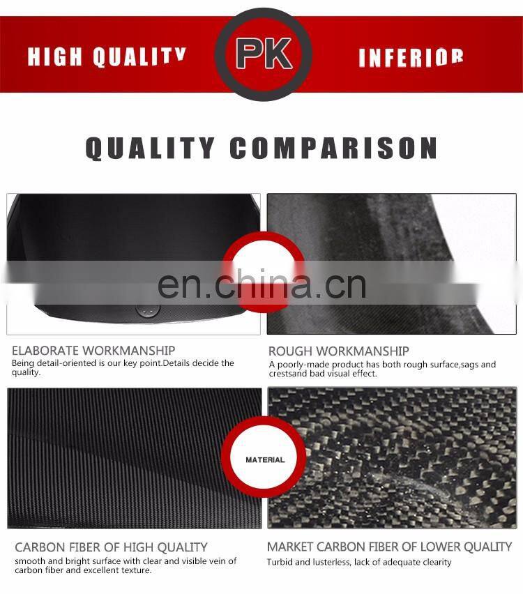 Auto OEM Carbon Fiber Engine Hood spoiler for Volkswagen Scirocco R bonnet