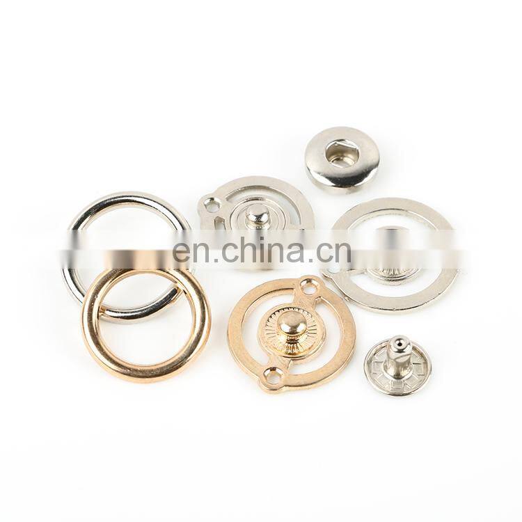 custom 4 parts metal sewing new ring prong snap fastener button