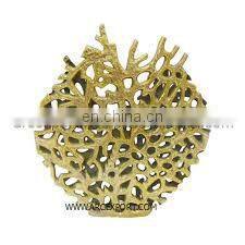 gold plated flower vase