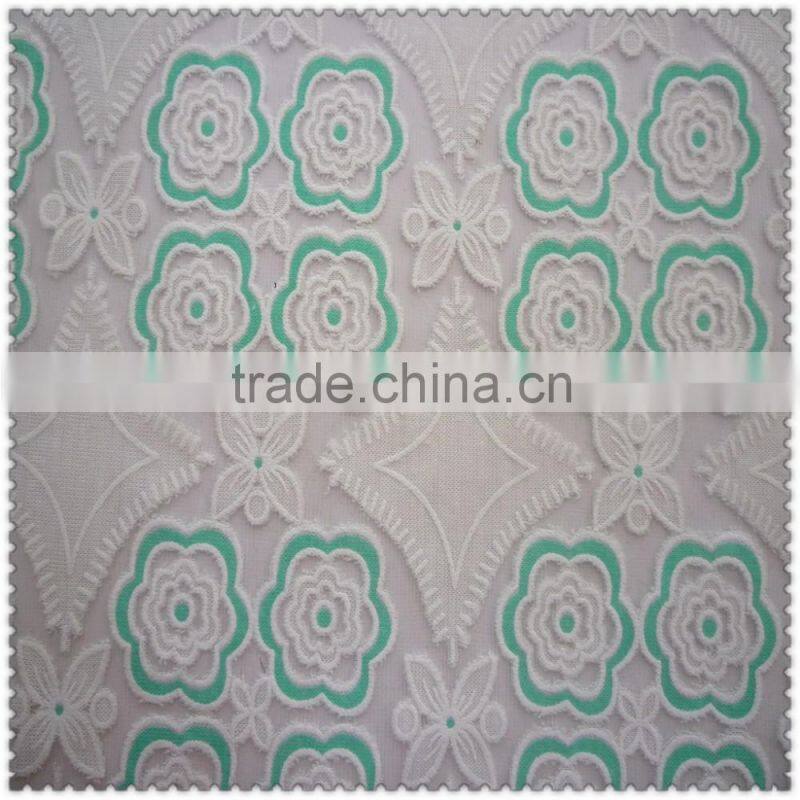 Burn out lace fabric