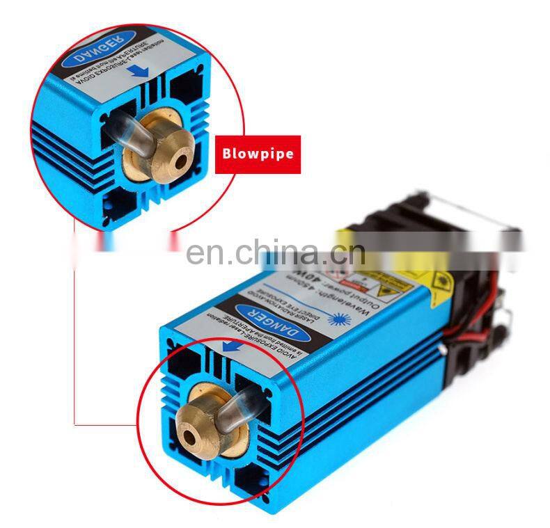 Blue-Violet Light Cutting Laser Module Output Power 40W Fixed Focus 450NM Engraving Laser Module
