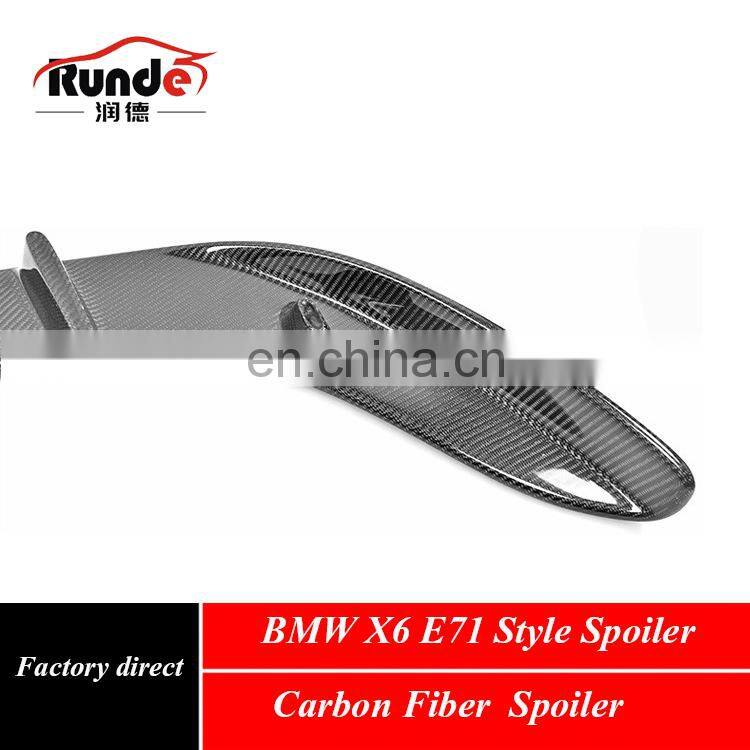 Runde Auto Parts Excellent Quality Carbon Fiber rear Spoiler Wing for 2008-2015 BMW 6 Series X6 E71Spoiler