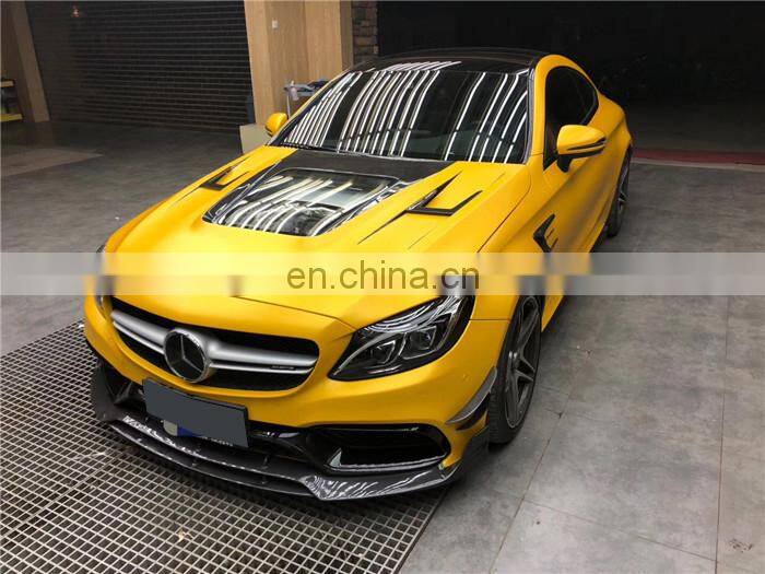 Runde Top Ranking Hood For Mercedes-Benz W205 C63 AMG Upgrade IMP Style Carbon Fiber Transparent Engine Cover