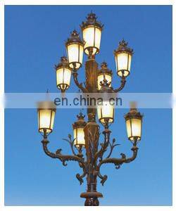 European style all die-cast aluminum garden lantern lamp matte black fence post lights outdoor landscape lighting post light