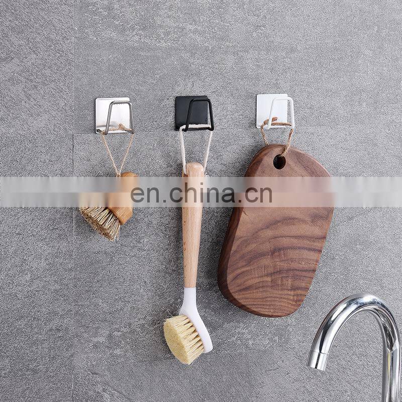304 Stainless Steel Sink Sponges Holder Self Adhesive Drain Drying Rack Kitchen Wall Hooks Accessories Storage Organizer