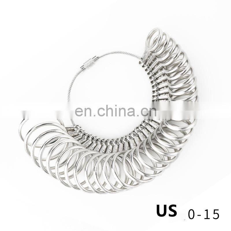 EU/JP/KR/UK/US Useful Standard Jewelry Measuring Tool Rings Size Metal Finger Ring Sizer Measure Gauge