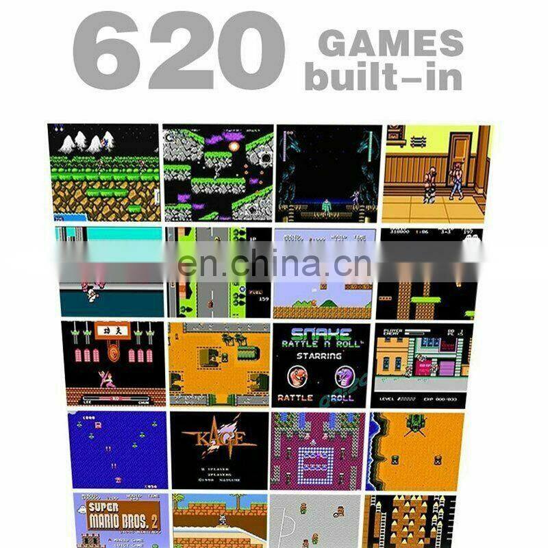 New Arrival Game Console 2.4G wireless classic NES620 video game console with 2 wireless gamepads consola retro 620