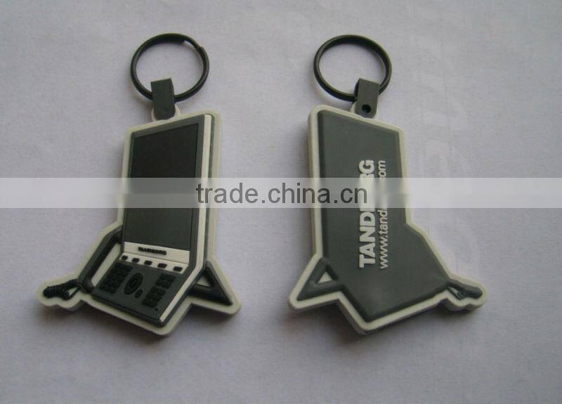 2D embossed PVC keychain, custom soft PVC keychain 3D rubber key rings