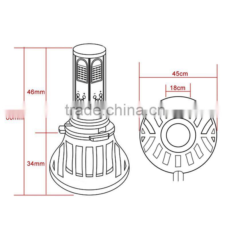 40W Led headlight bulbs H4/H7/9006/9007 High Powe Led headlight for Car Upgrade Conversion Bulb