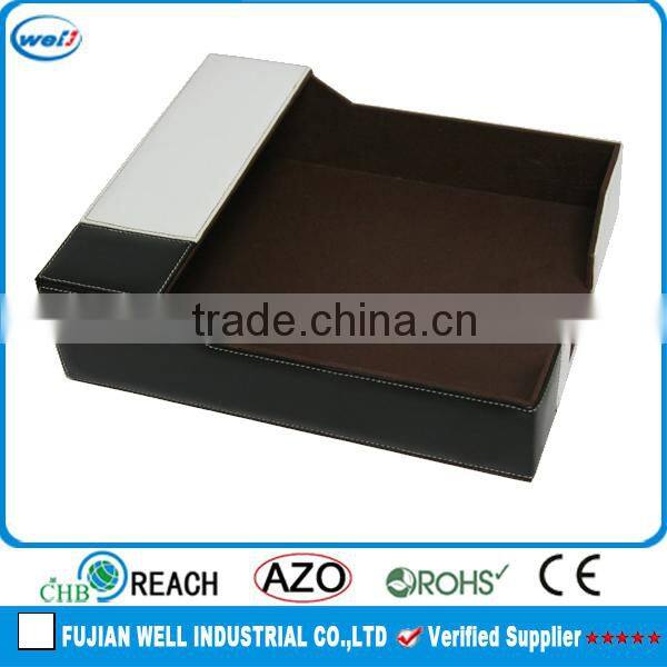 PU leather handmade decorative box for office