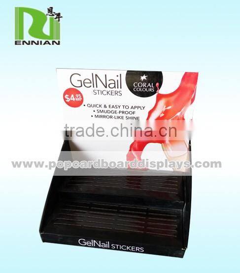 Christmas Red Cardboard display standing Wtih Plastic Hooks for retail