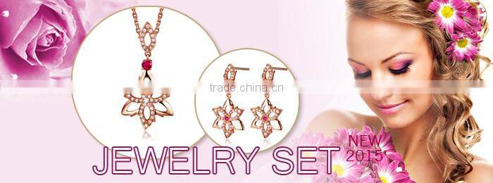 2016 jewelry fashion snow design jewelry sets for ladies fashion gold plated jewelry sets