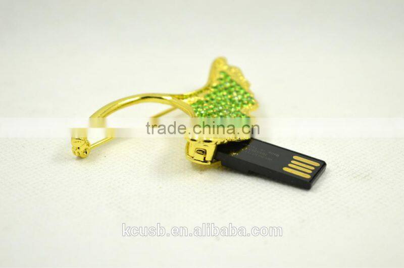 Leaf shape pin usb flash drive